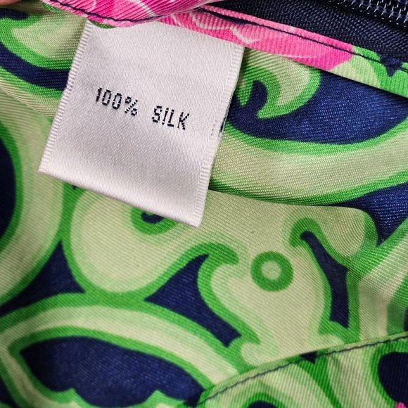 Lilly Pulitzer Silk Private Property Tara Floral Sleeveless Top Size 2 Side Zip - Picture 4 of 9